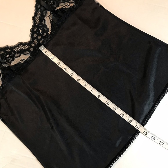 Camisole Top Black with Lace Slip Vintage Tank Top - Picture 4 of 6